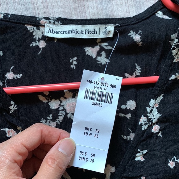 NWT A&F Abercrombie & Fitch floral corset peplum blouse - Picture 8 of 10